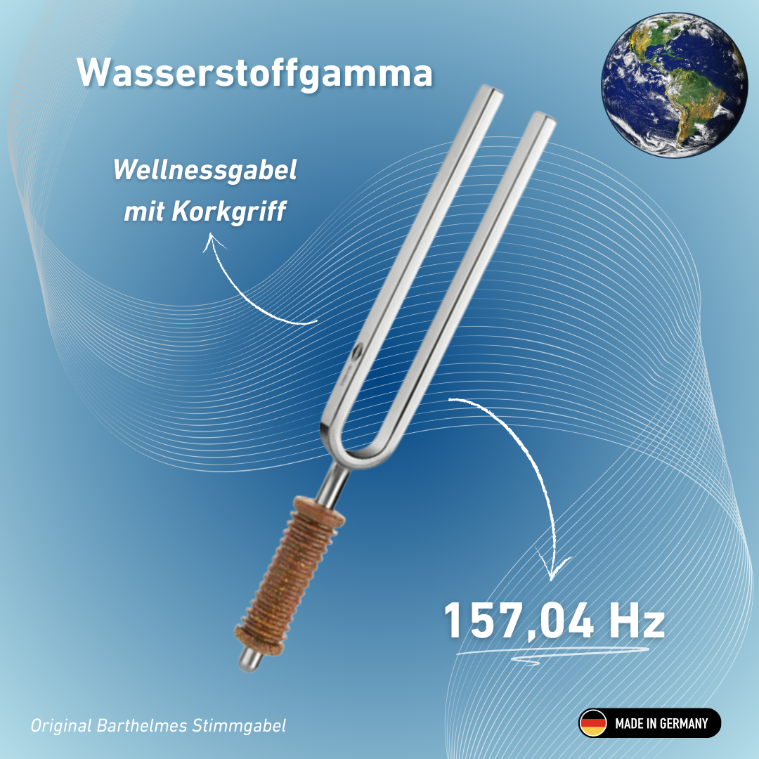 Stimmgabel Wasserstoffgamma Wellness mit Korkgriff 157,04 Hz | Art.-Nr. 220029