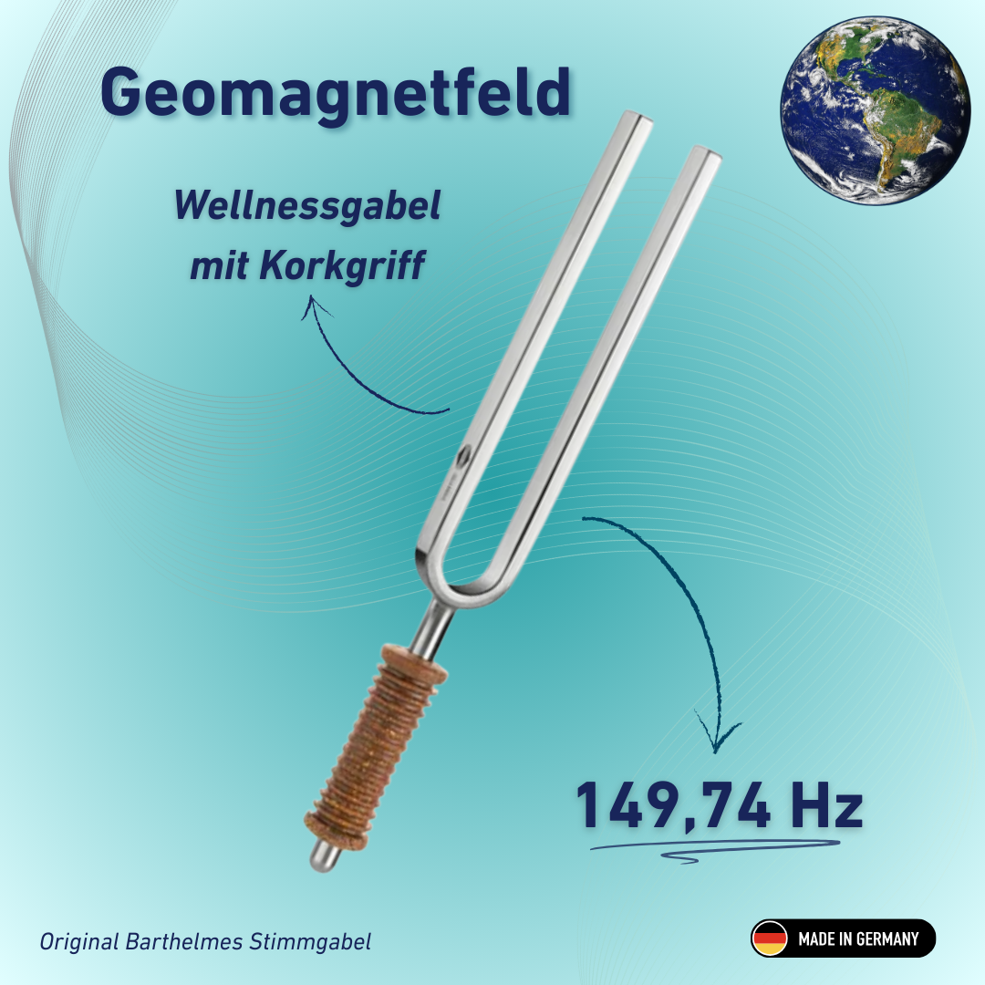 Stimmgabel Geomagnetfeld Wellness mit Korkgriff  149,74 Hz | Art.-Nr. 220024
