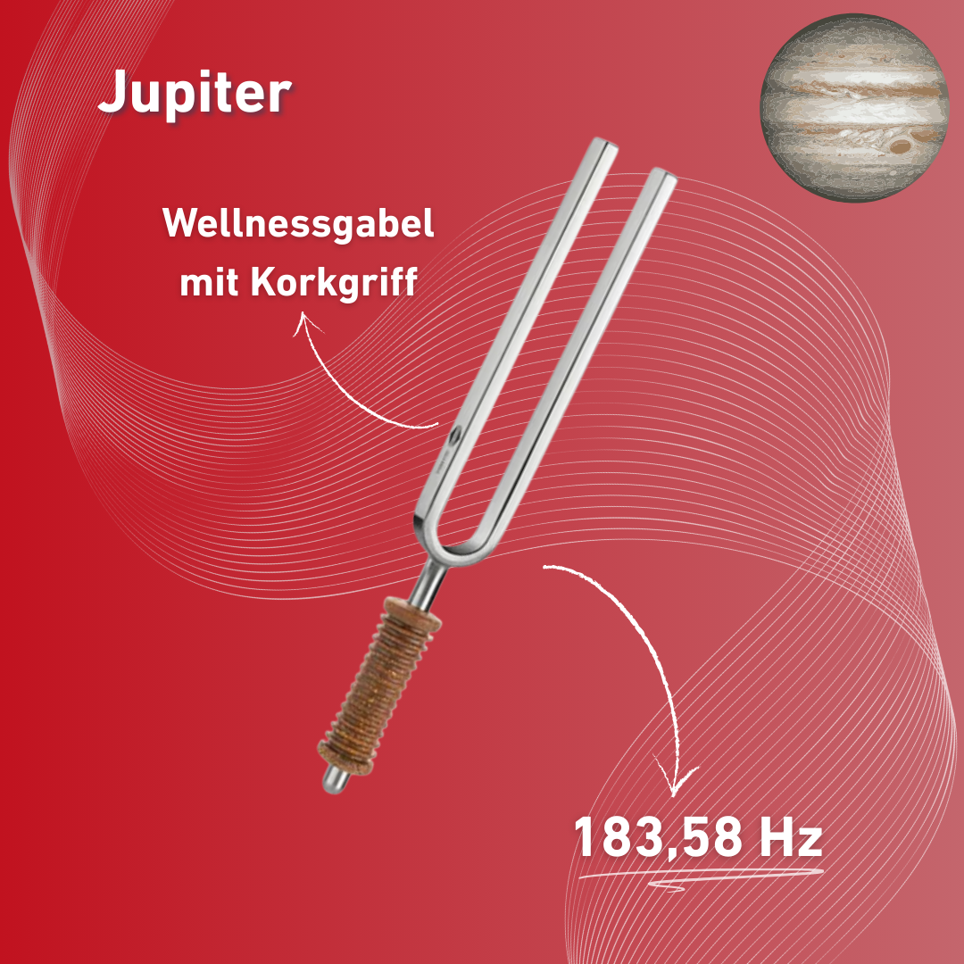 Stimmgabel Jupiter Wellness mit Korkgriff 183,58 Hz | Art.-Nr. 220041
