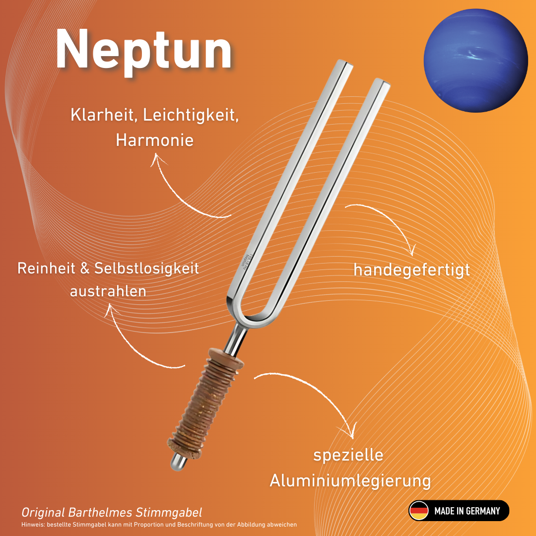 Diapason Neptune Wellness avec manche en liège 211,44 Hz | Réf. 220055