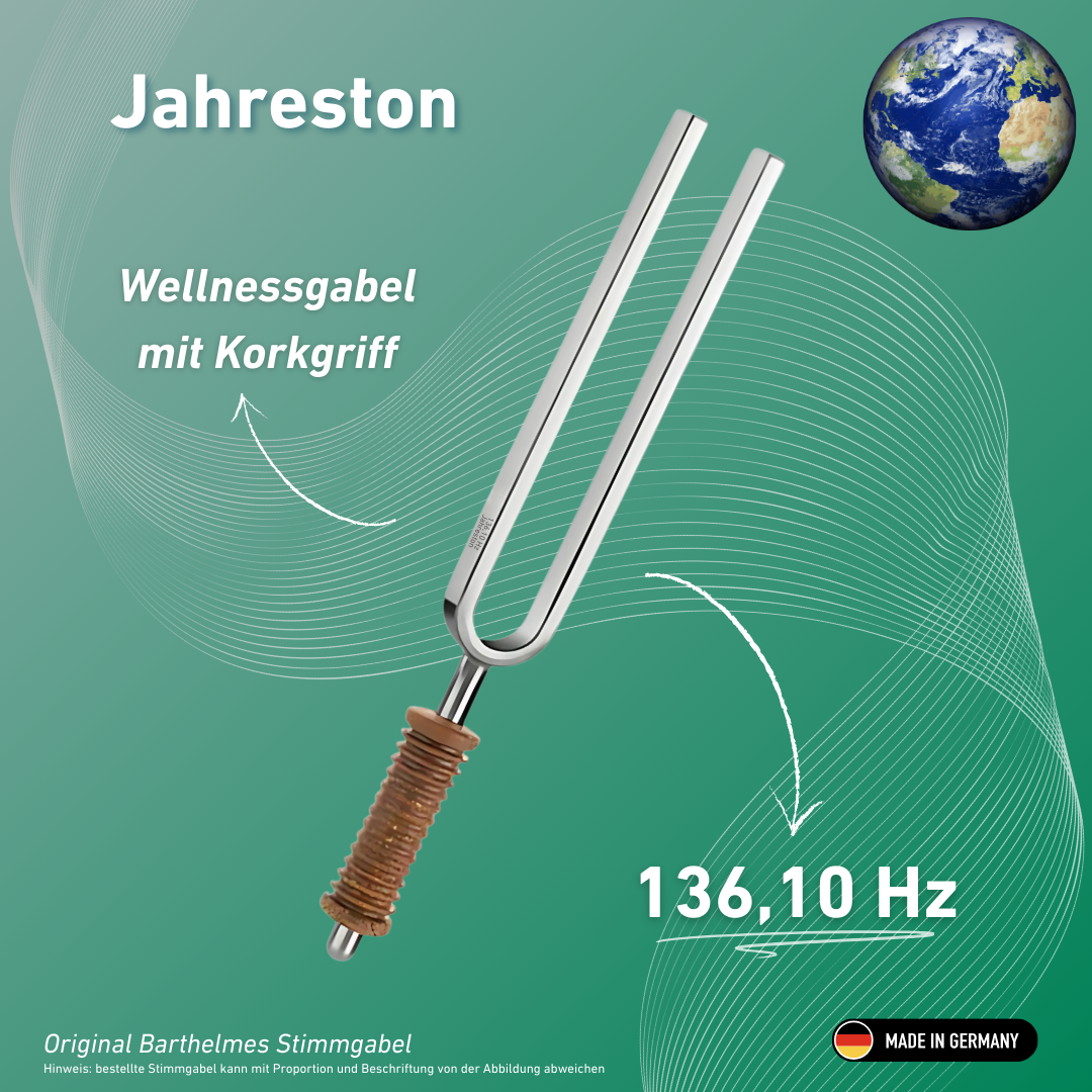 Stimmgabel Jahreston OM Wellness mit Korkgriff 136,10 Hz | Art.-Nr. 220015