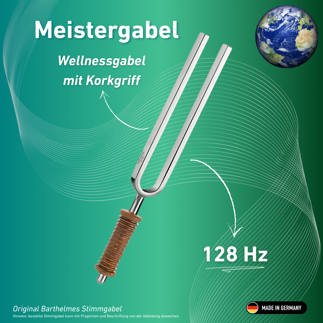 Stimmgabel Meistergabel Wellness mit Korkgriff 128 Hz | Art.-Nr. 220011