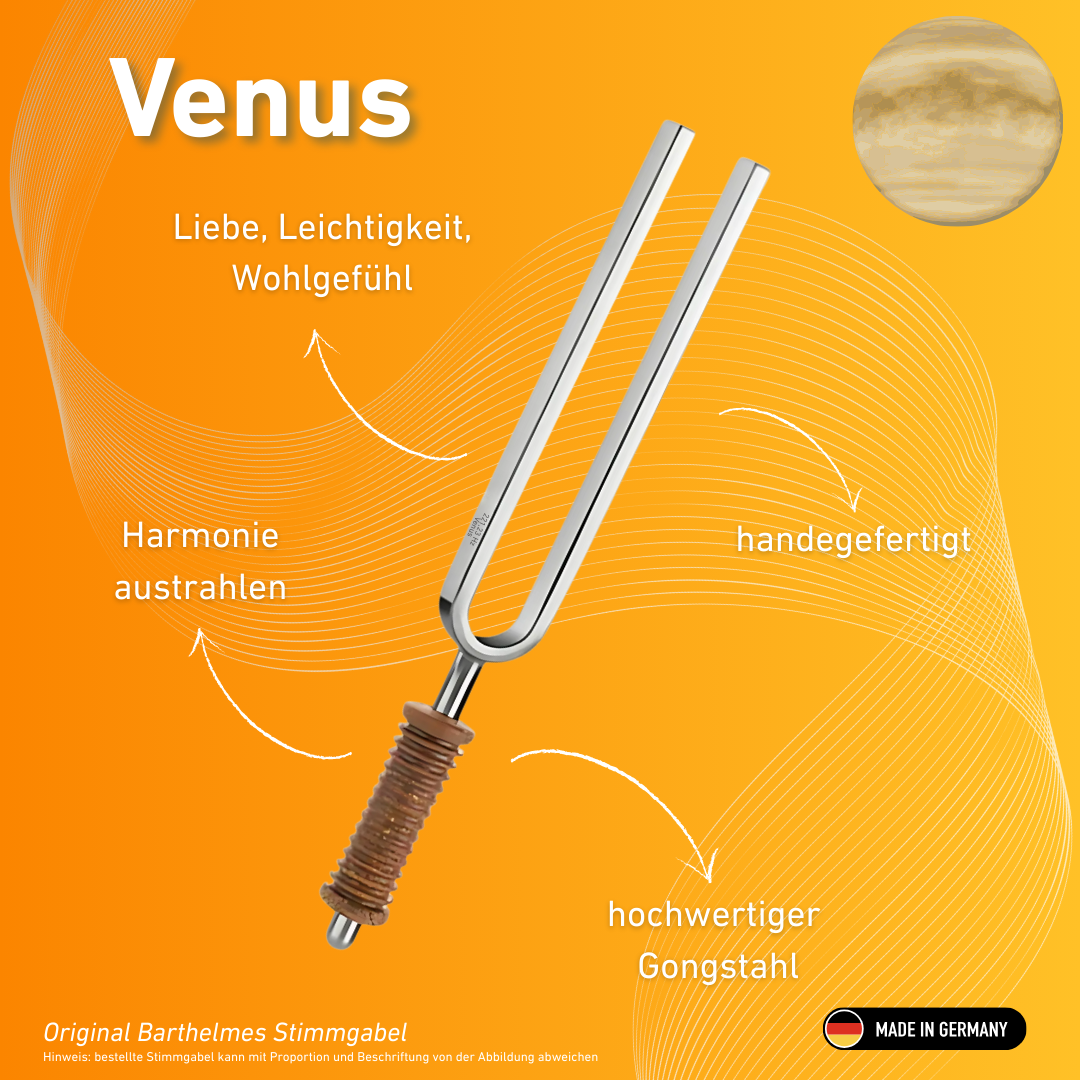 Diapason Venus Wellness avec manche en liège 221,23 Hz | Réf. 220058