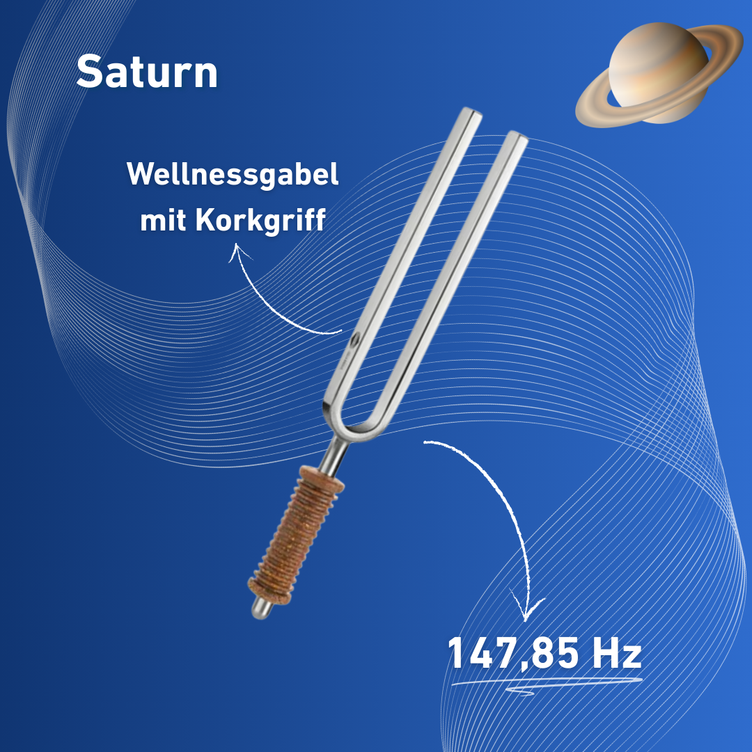 Stimmgabel Saturn Wellness mit Korkgriff 147,85 Hz | Art.-Nr. 220023