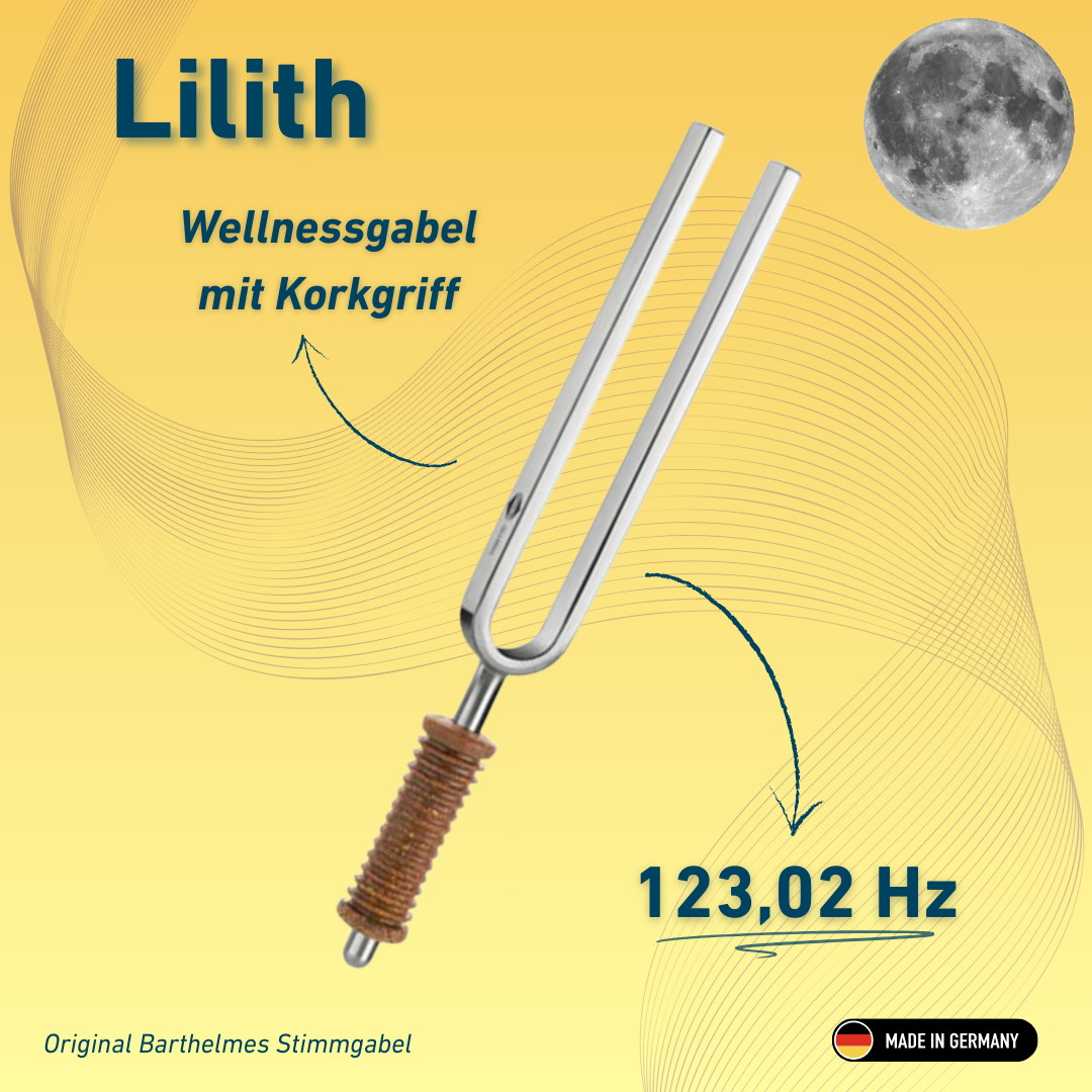 Stimmgabel Lilith Wellness mit Korkgriff 123,02 Hz | Art.-Nr. 220007