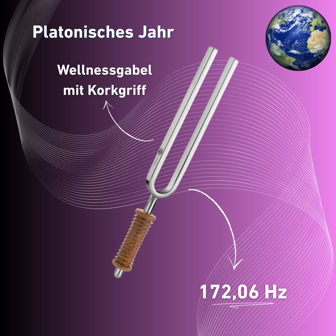 Stimmgabel Platonisches Jahr Wellness mit Korkgriff 172,06 Hz | Art.-Nr. 220037