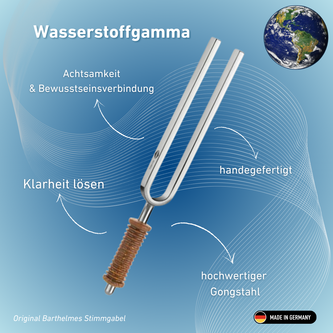 Stimmgabel Wasserstoffgamma Wellness mit Korkgriff 157,04 Hz | Art.-Nr. 220029