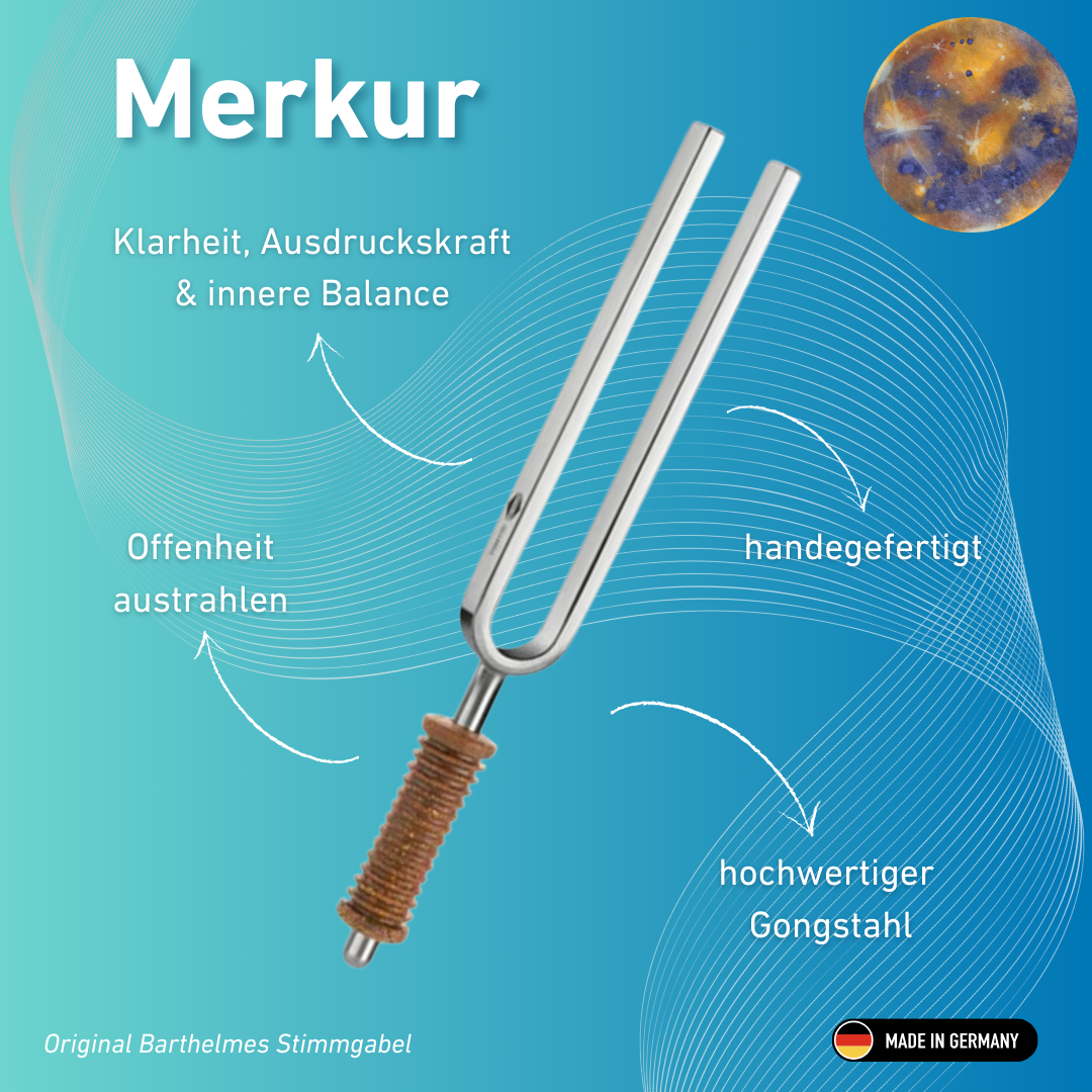 Stimmgabel Merkur Wellness mit Korkgriff 141,27 Hz | Art.-Nr. 220019