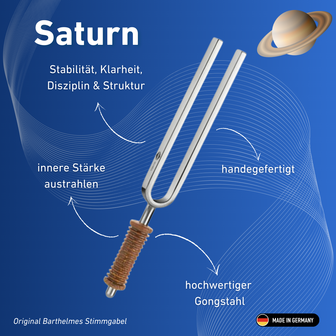 Stimmgabel Saturn Wellness mit Korkgriff 147,85 Hz | Art.-Nr. 220023