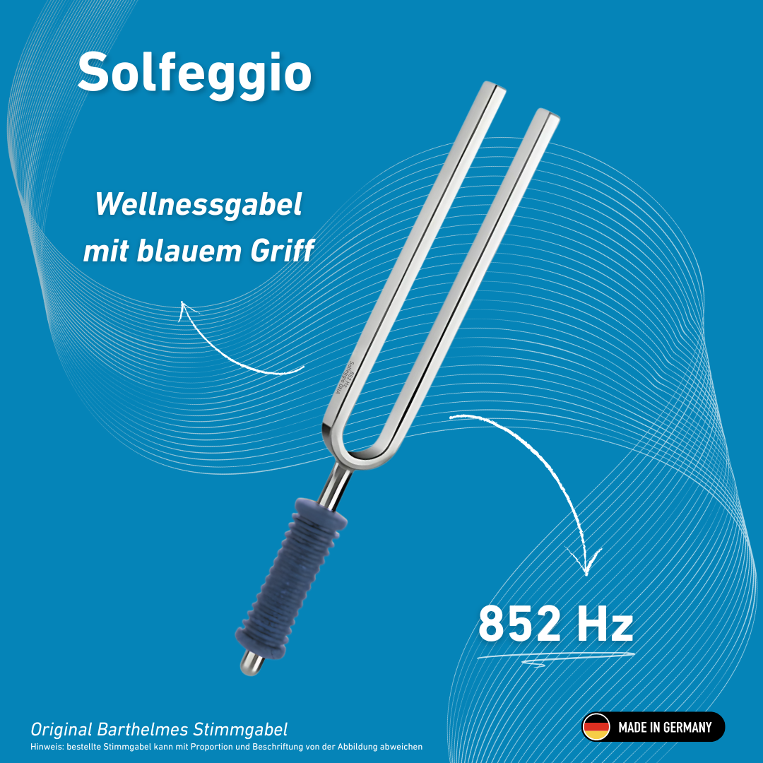 Original Barthelmes Stimmgabel Solfeggio Wellness mit blauem Griff 852 HZ  | Art.-Nr. 220162