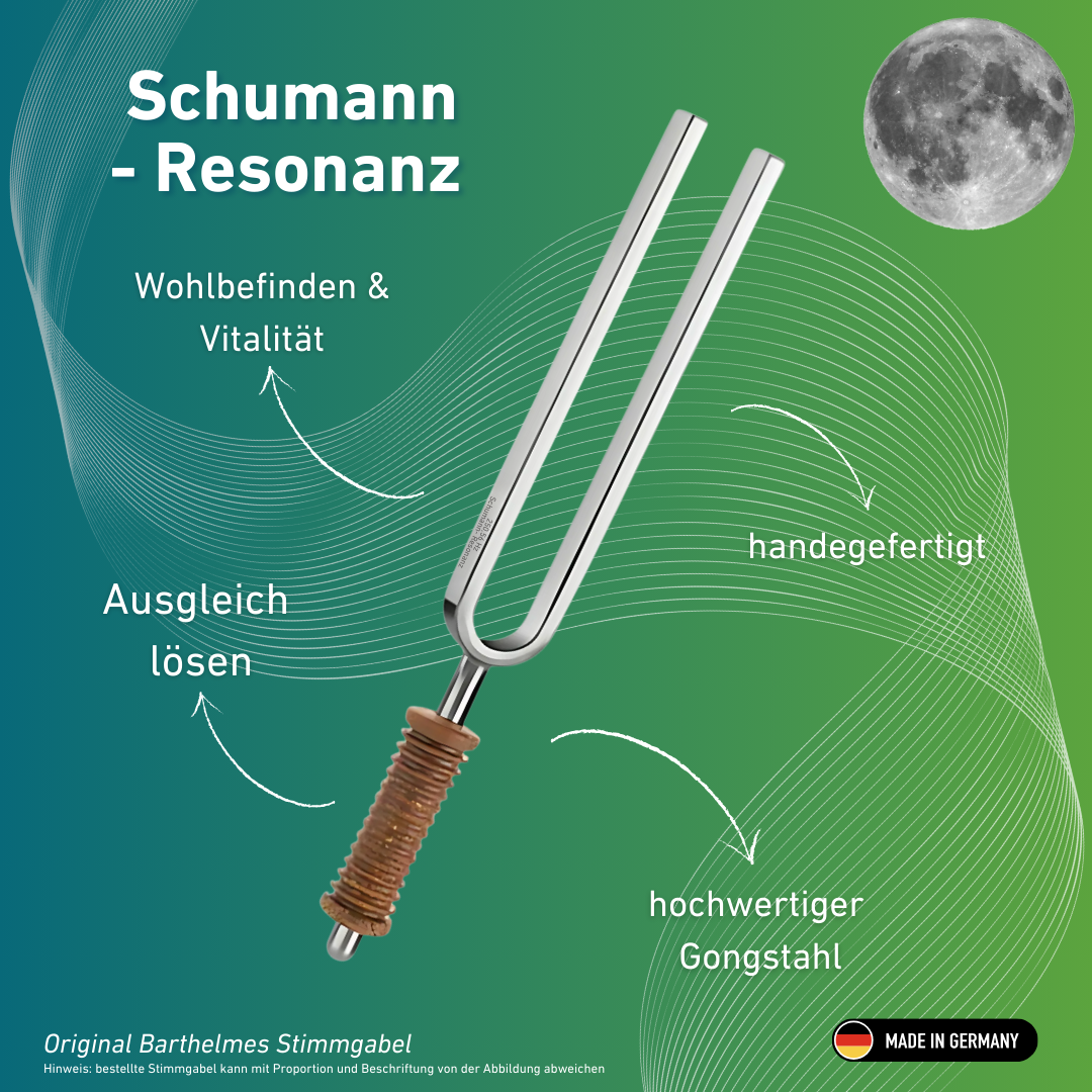 Diapason Schumann Resonance Wellness avec manche en liège 250,56 Hz | Réf. 220070