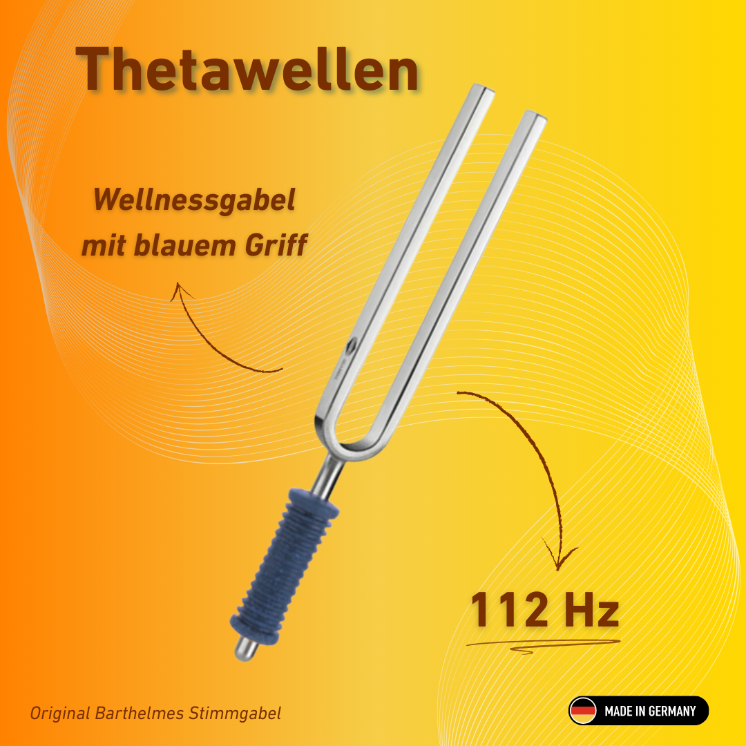 Original Barthelmes Stimmgabel Thetawellen Wellness mit blauem Griff 112 HZ  | Art.-Nr. 220113