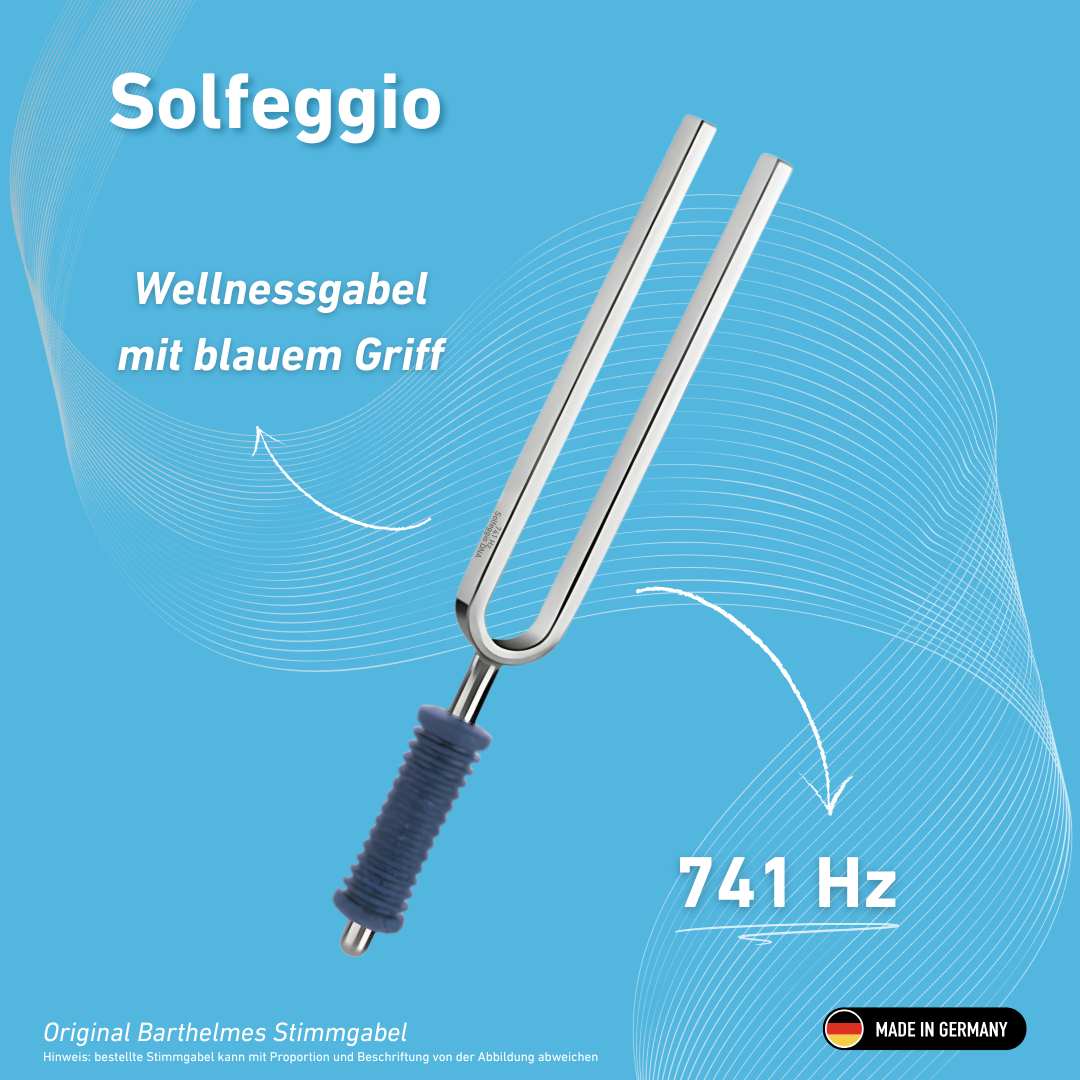 Original Barthelmes Stimmgabel Solfeggio Wellness mit blauem Griff 741 HZ  | Art.-Nr. 220162