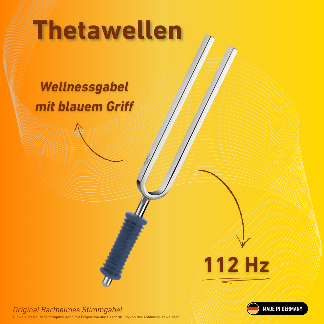Original Barthelmes Stimmgabel Thetawellen Wellness mit blauem Griff 112 HZ  | Art.-Nr. 220113