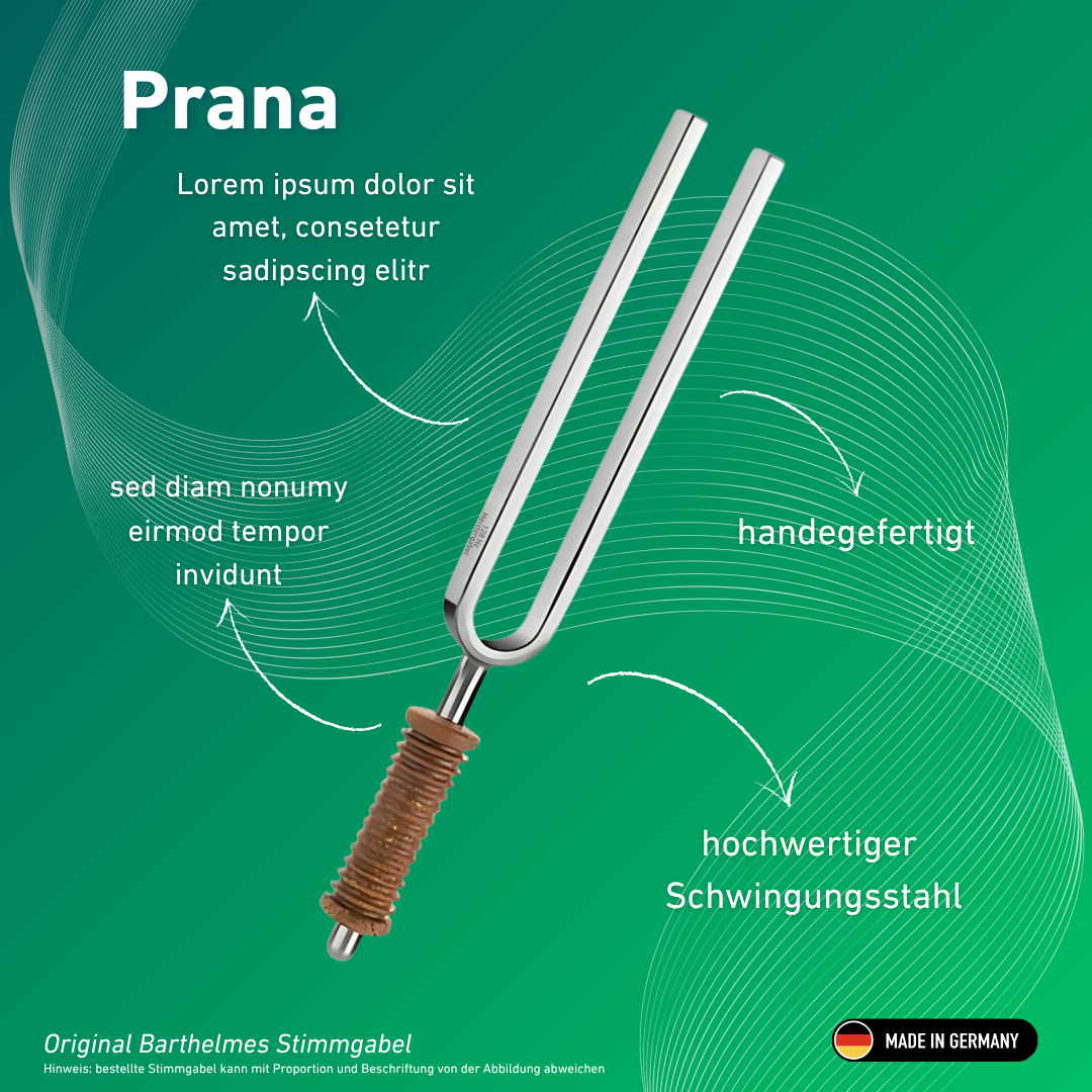 Stimmgabel Prana Wellness mit Korkgriff 177 Hz | Art.-Nr. KO 177/7