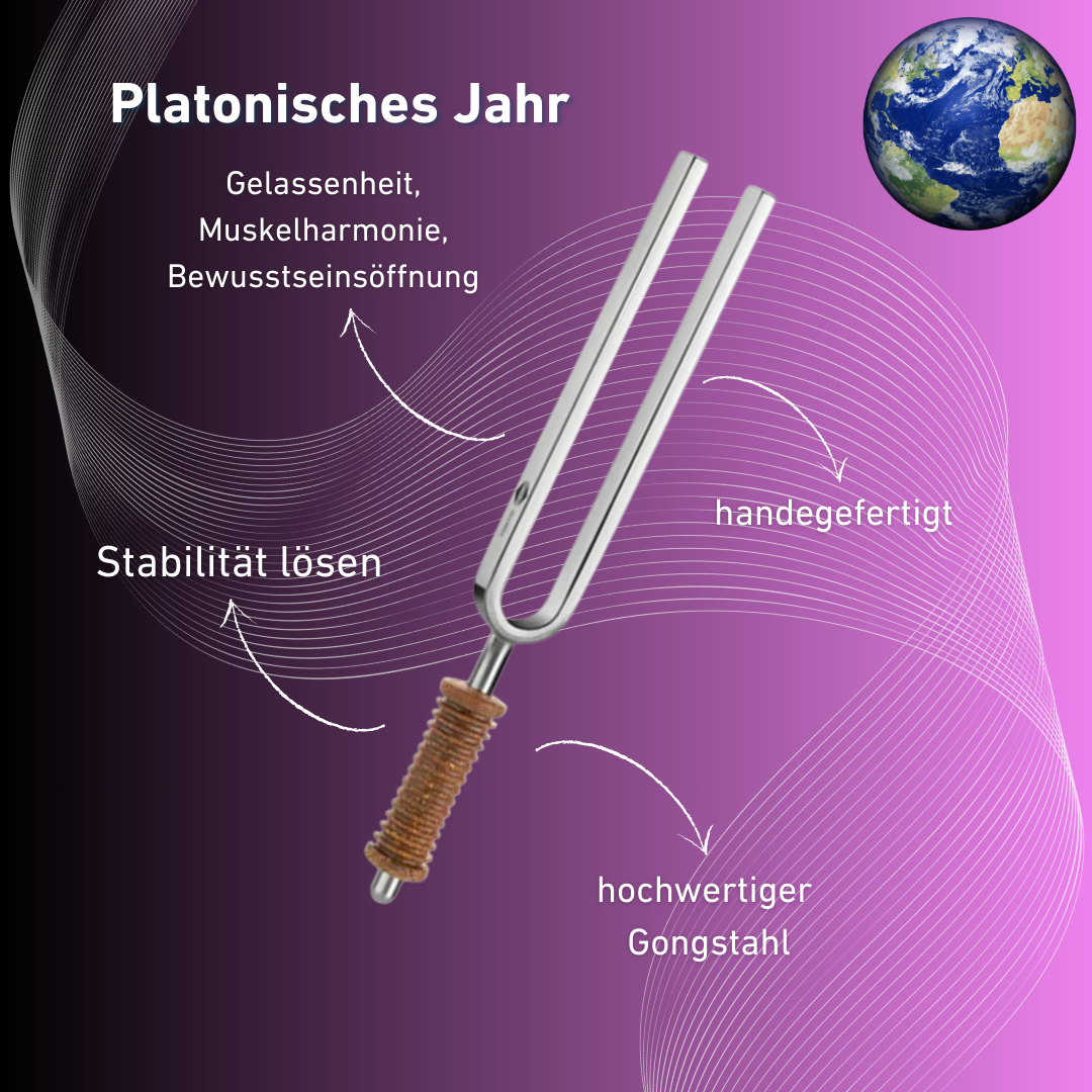 Stimmgabel Platonisches Jahr Wellness mit Korkgriff 172,06 Hz | Art.-Nr. 220037