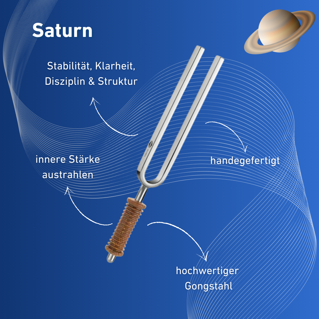 Stimmgabel Saturn Wellness mit Korkgriff 147,85 Hz | Art.-Nr. 220023
