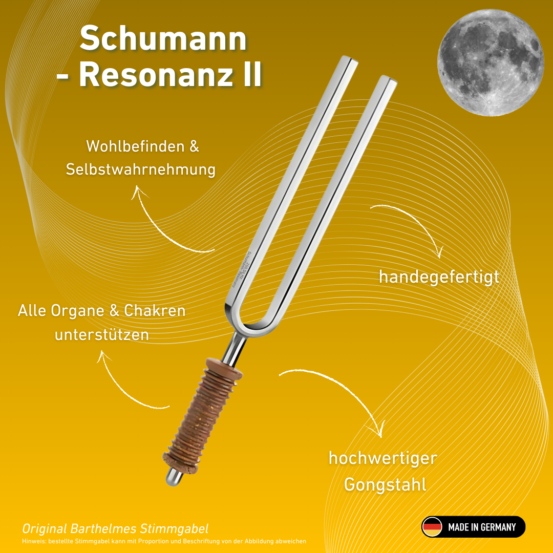Diapason Schumann Resonance II Wellness avec manche en liège 256 Hz | Réf. 220072