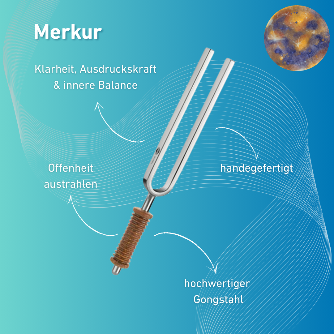 Stimmgabel Merkur Wellness mit Korkgriff 141,27 Hz | Art.-Nr. 220019