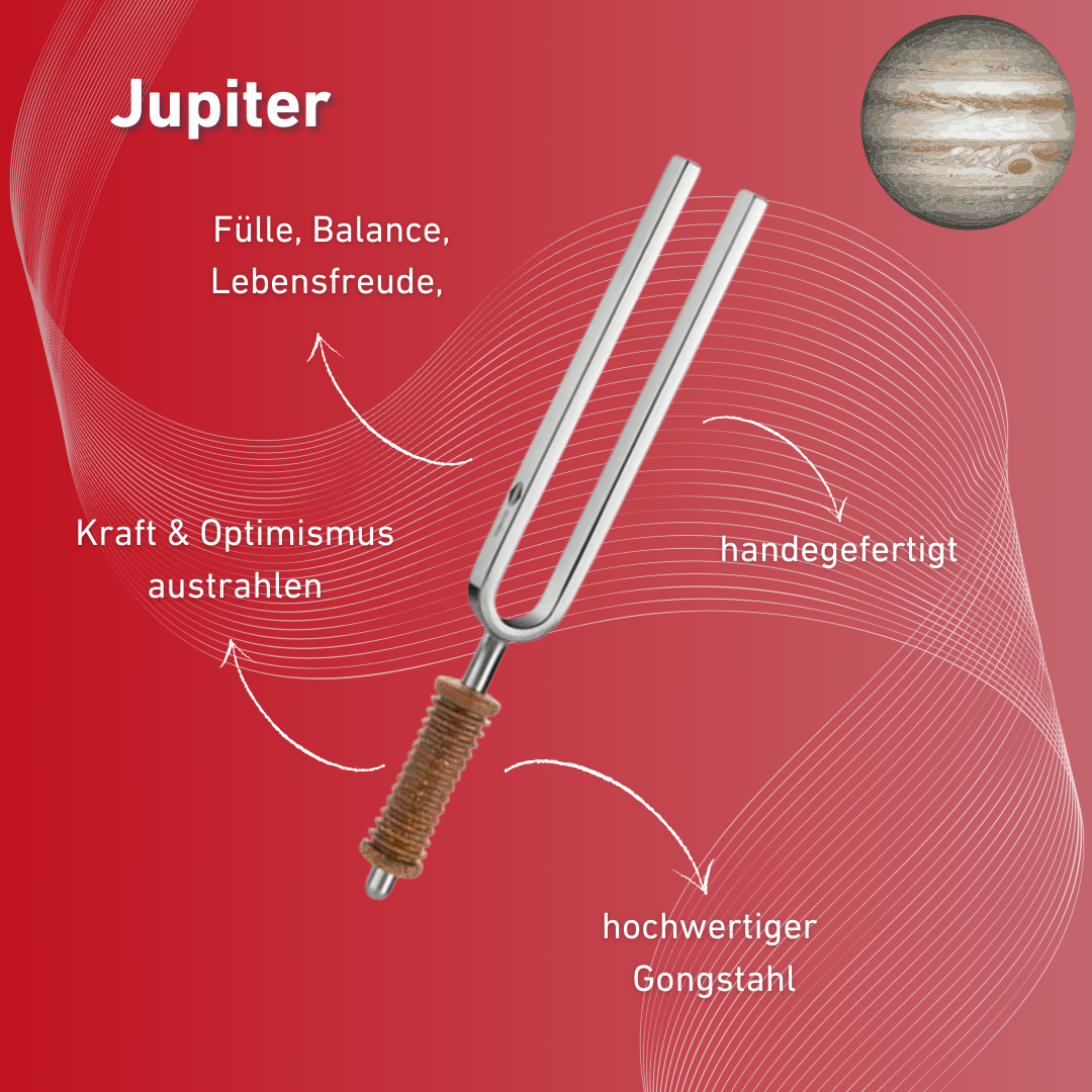 Stimmgabel Jupiter Wellness mit Korkgriff 183,58 Hz | Art.-Nr. 220041