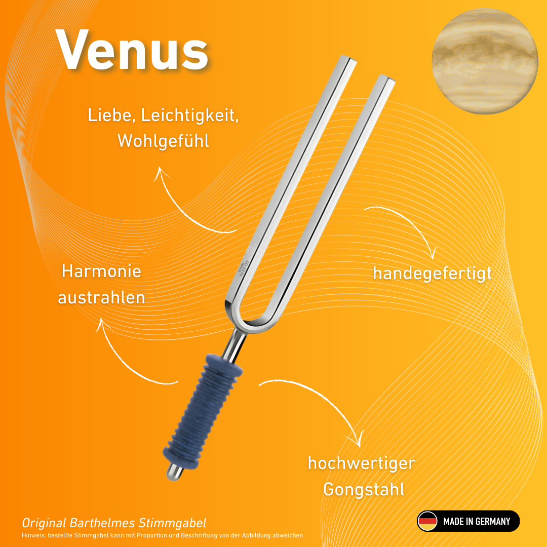 Diapason Barthelmes Venus Wellness original avec manche bleu, 221,23 Hz | Réf. 220139