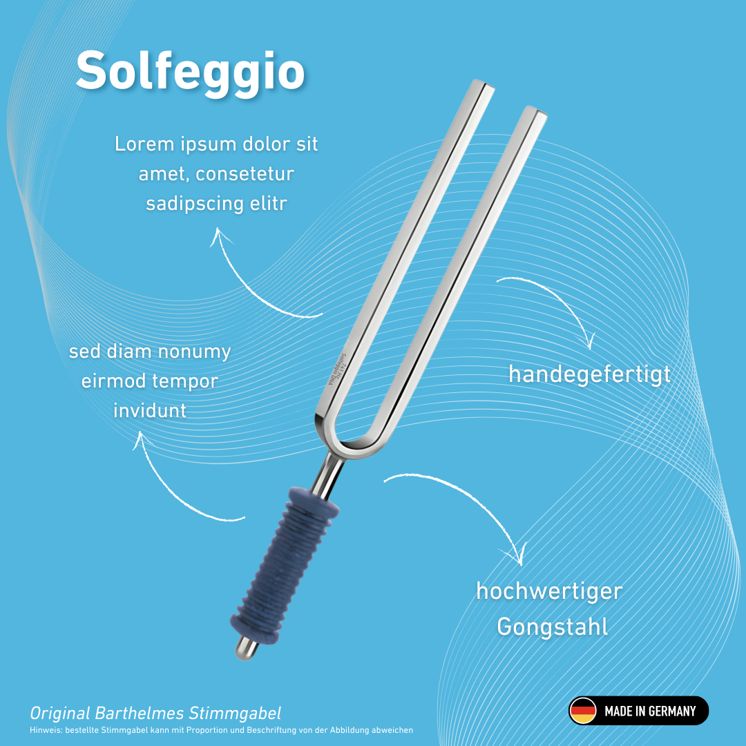 Original Barthelmes Stimmgabel Solfeggio Wellness mit blauem Griff 741 HZ  | Art.-Nr. 220162