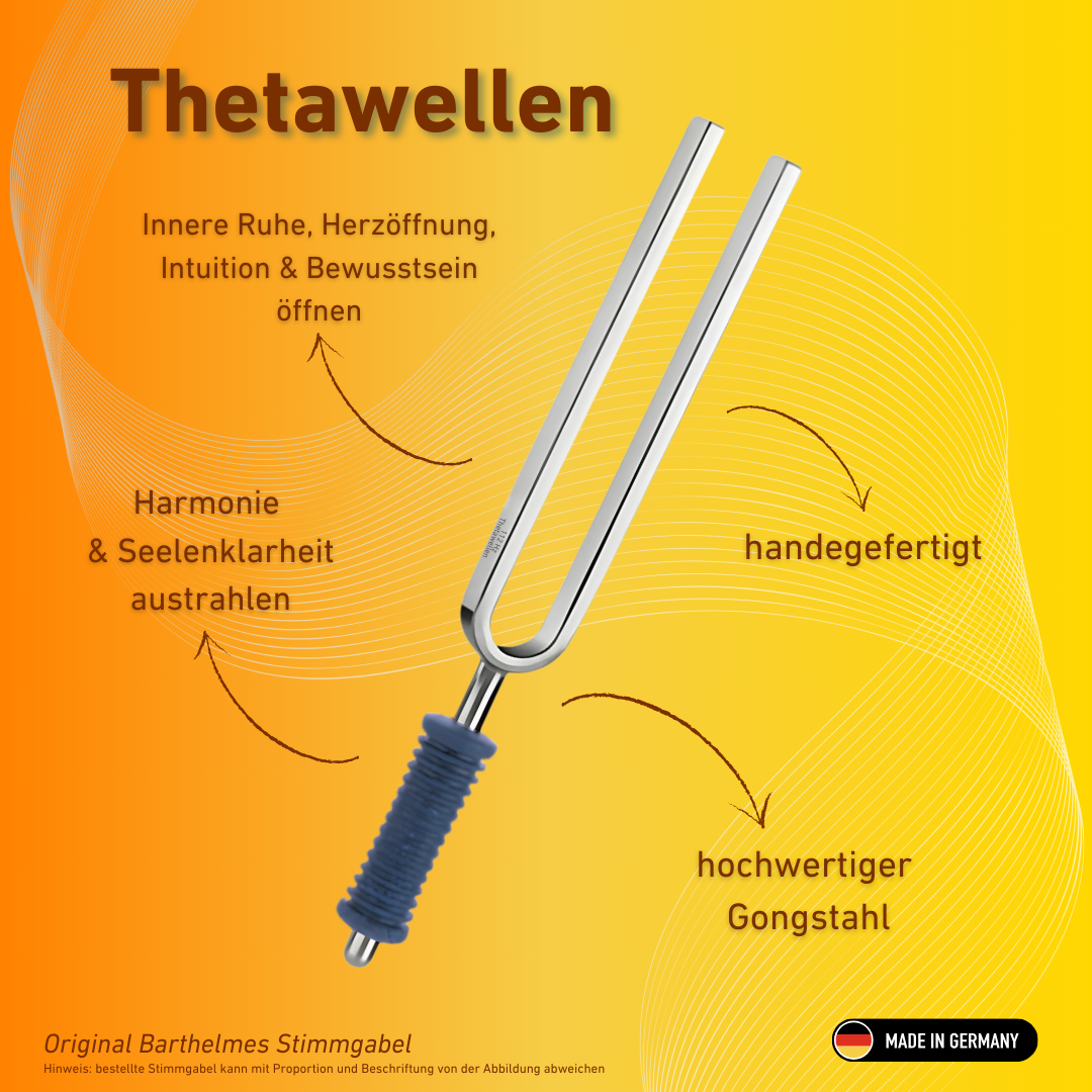 Original Barthelmes Stimmgabel Thetawellen Wellness mit blauem Griff 112 HZ  | Art.-Nr. 220113