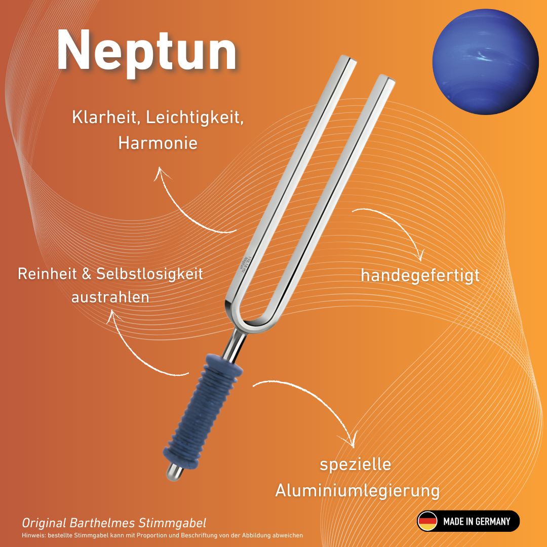 Diapason Barthelmes Neptune Wellness original avec manche bleu, 211,44 Hz | Réf. 220138