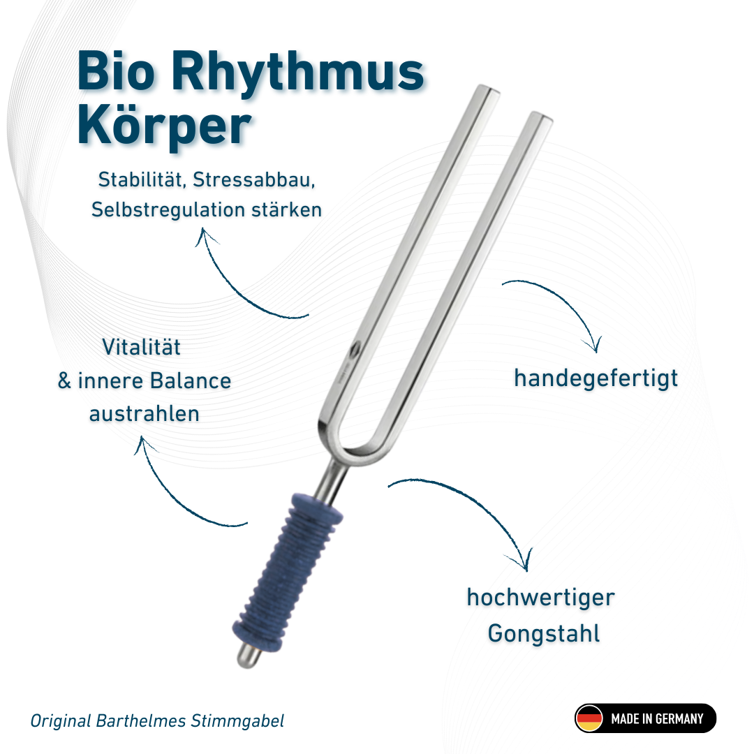 Original Barthelmes Stimmgabel Bio Rhythmus Körper Wellness mit blauem Griff 135,08 HZ  | Art.-Nr. 220117