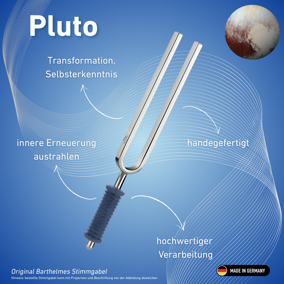 Diapason Barthelmes Pluto Wellness original avec manche bleu, 140,25 Hz | Réf. 220119
