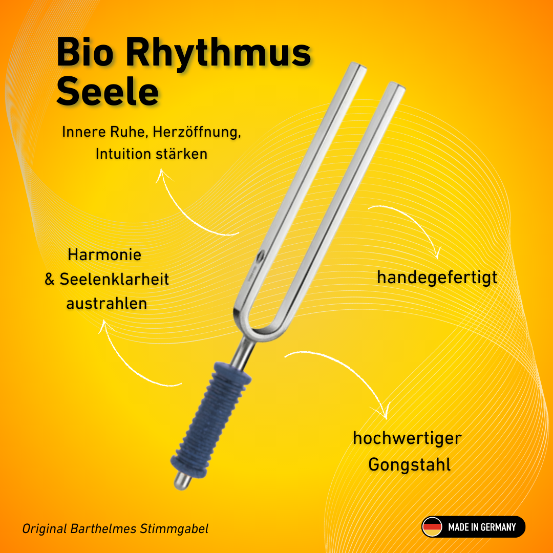 Stimmgabel Bio Rhythmus Seele Wellness mit blauem Griff 110,96 HZ | Art.-Nr. 220112