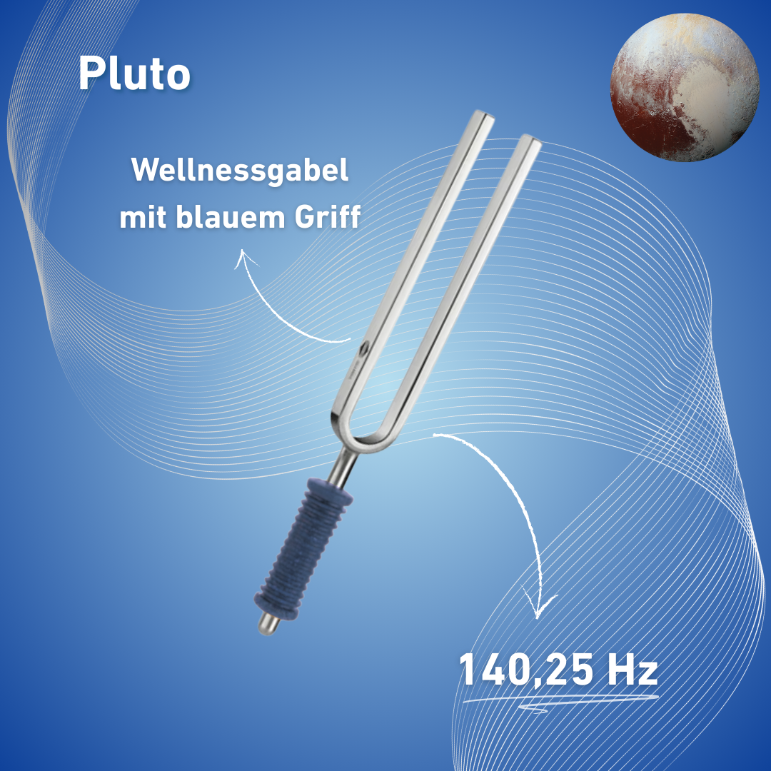 Original Barthelmes Stimmgabel Pluto Wellness mit blauem Griff 140,25 Hz | Art.-Nr. 220119