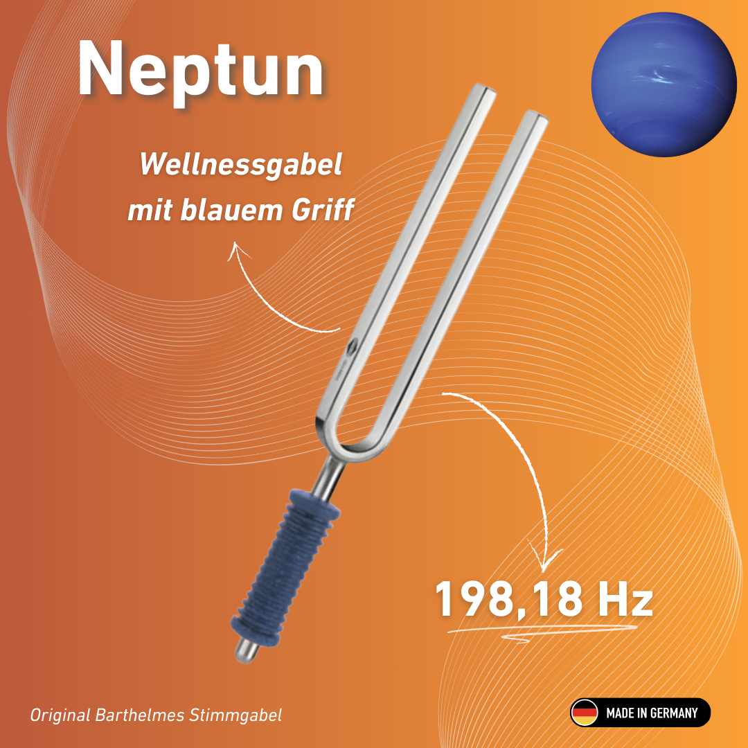 Stimmgabel Neptun Wellness mit blauem Griff 211,44 Hz | Art.-Nr. 220138