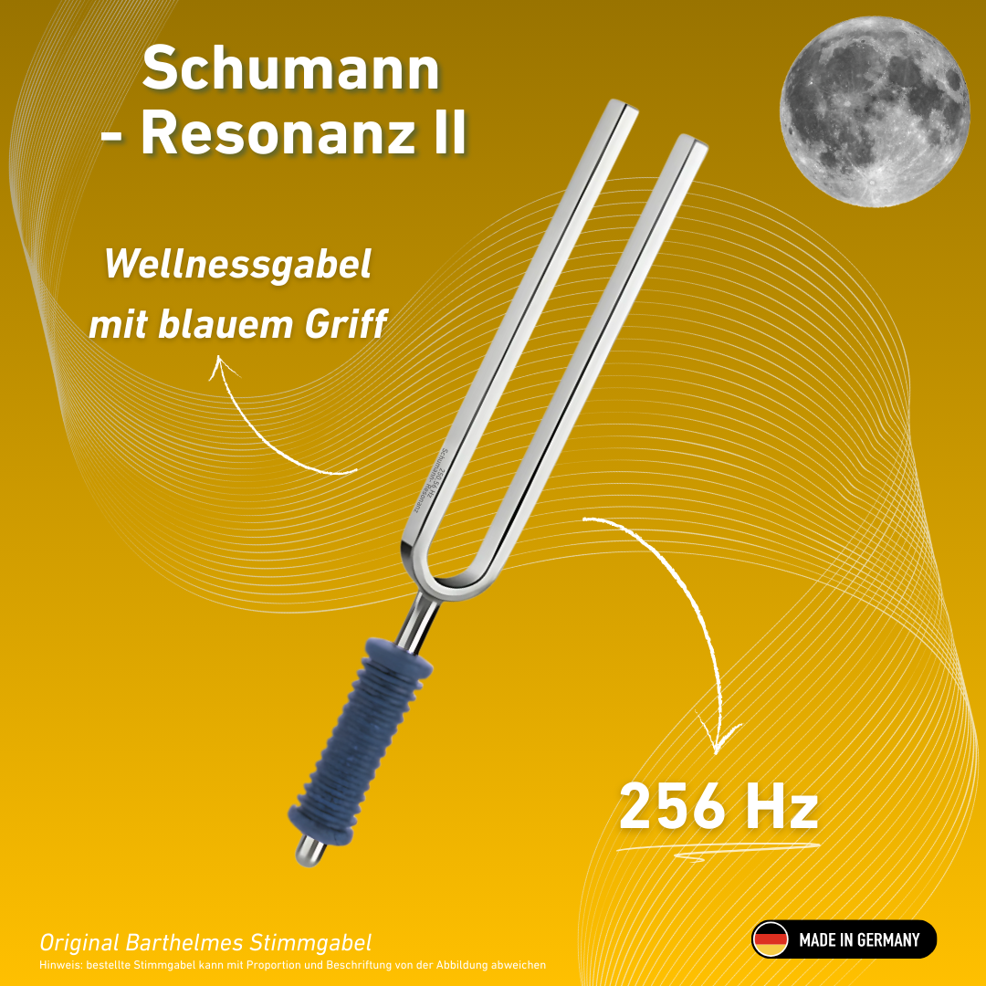 Diapason Barthelmes Schumann Resonance II Wellness original, manche bleu, 256 Hz | Réf. 220146