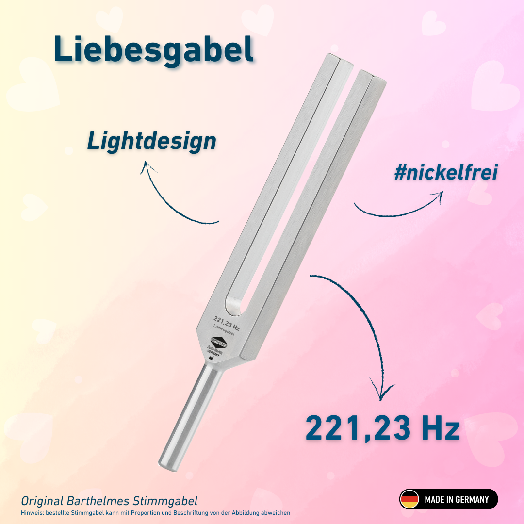 Fourchette d'amour Lightdesign 221,23 HZ | Référence KO 221-Liebe/Alu