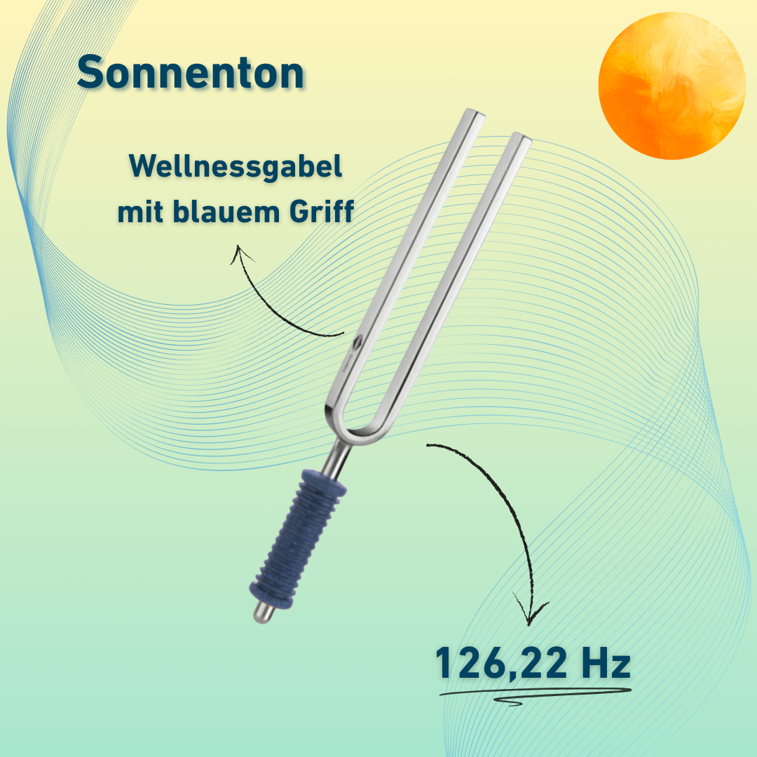 Original Barthelmes  Stimmgabel Sonnenton Wellness mit blauem Griff 126,22 Hz | Art.-Nr. 220115