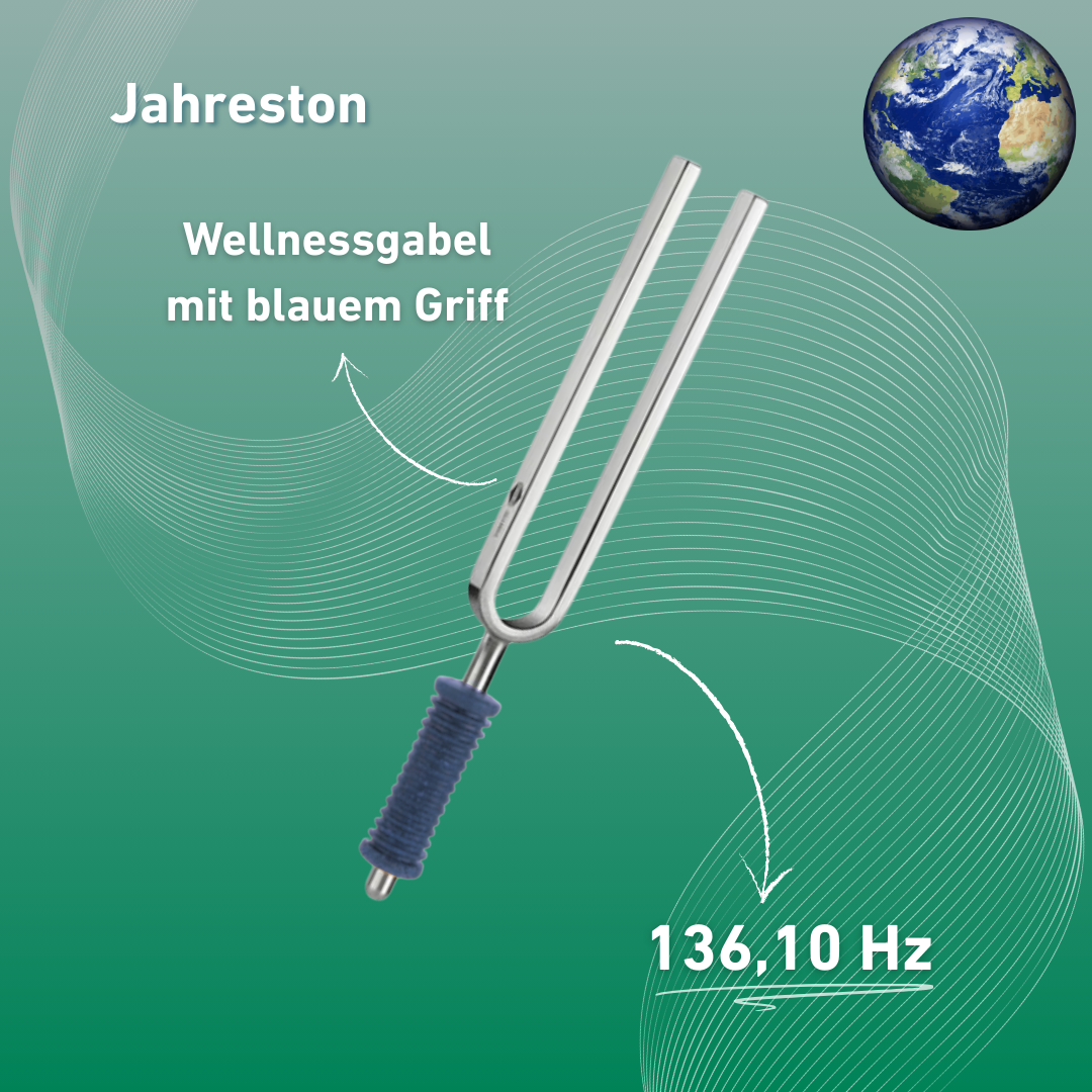 Original Barthelmes Stimmgabel Jahreston OM Wellness mit blauem Griff 136,10 Hz | Art.-Nr. 220118