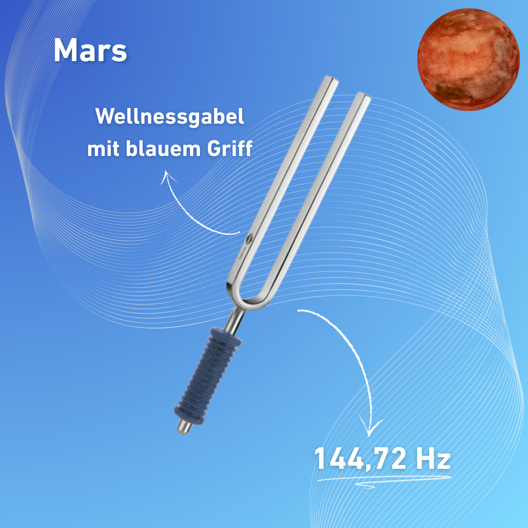 Original Barthelmes Stimmgabel Typ Wellness mit blauem Griff Mars 144,72 Hz | Art.-Nr. 220121