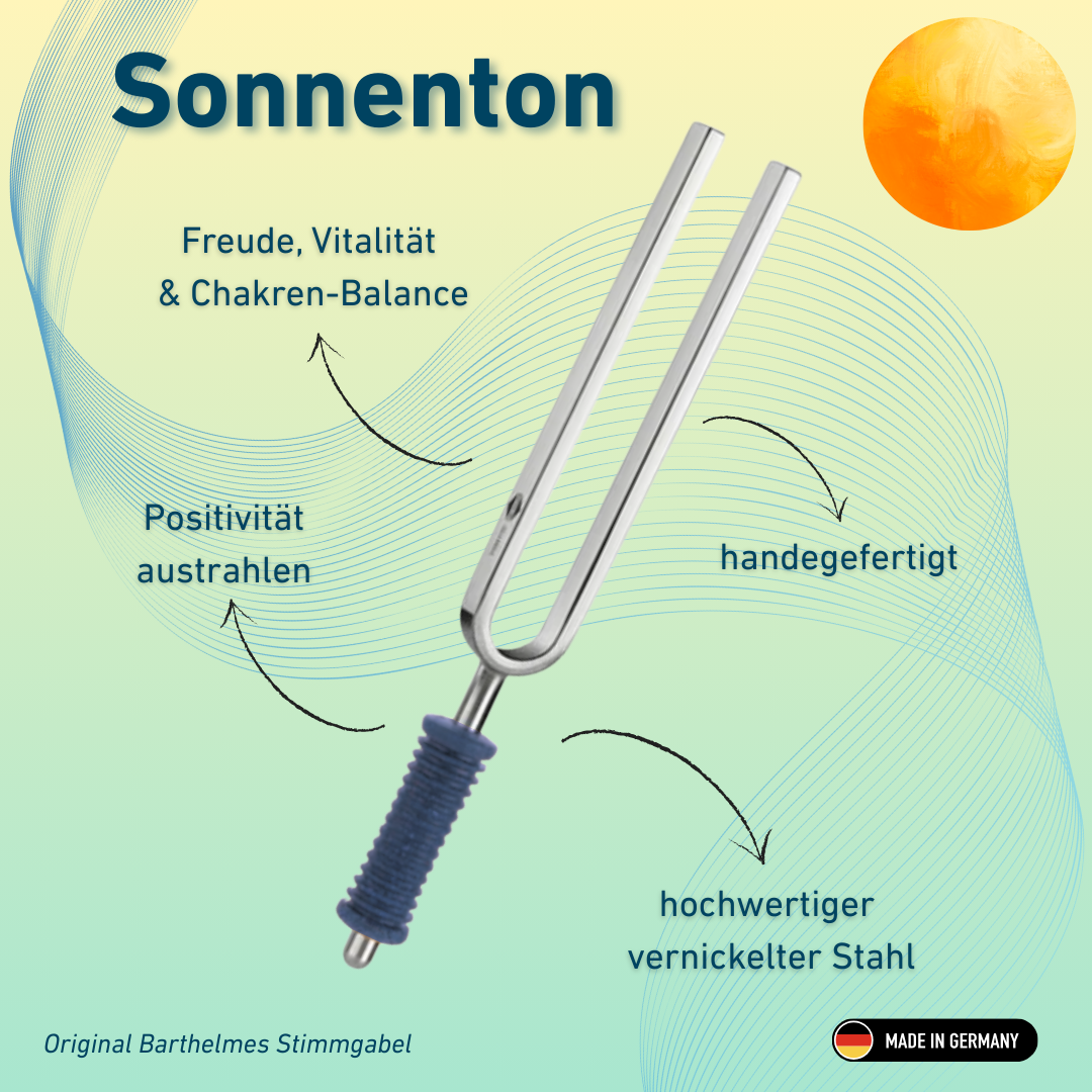 Original Barthelmes  Stimmgabel Sonnenton Wellness mit blauem Griff 126,22 Hz | Art.-Nr. 220115