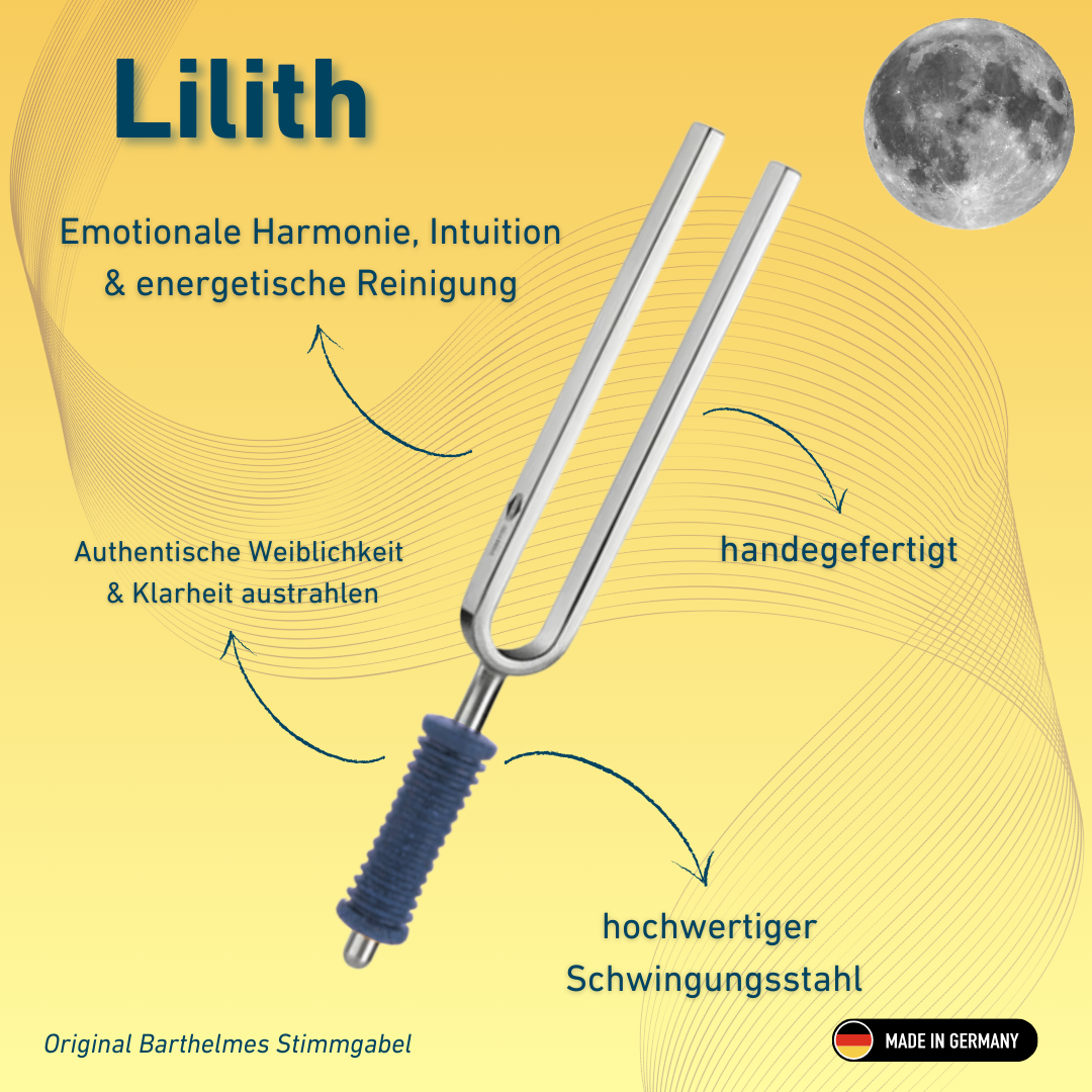 Original Barthelmes Stimmgabel Lilith Wellness mit blauem Griff 123,02 Hz | Art.-Nr. 220114
