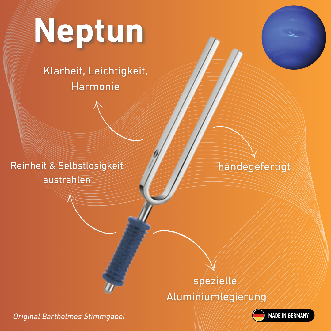 Stimmgabel Neptun Wellness mit blauem Griff 211,44 Hz | Art.-Nr. 220138