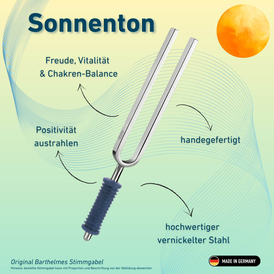 Original Barthelmes  Stimmgabel Sonnenton Wellness mit blauem Griff 126,22 Hz | Art.-Nr. 220115