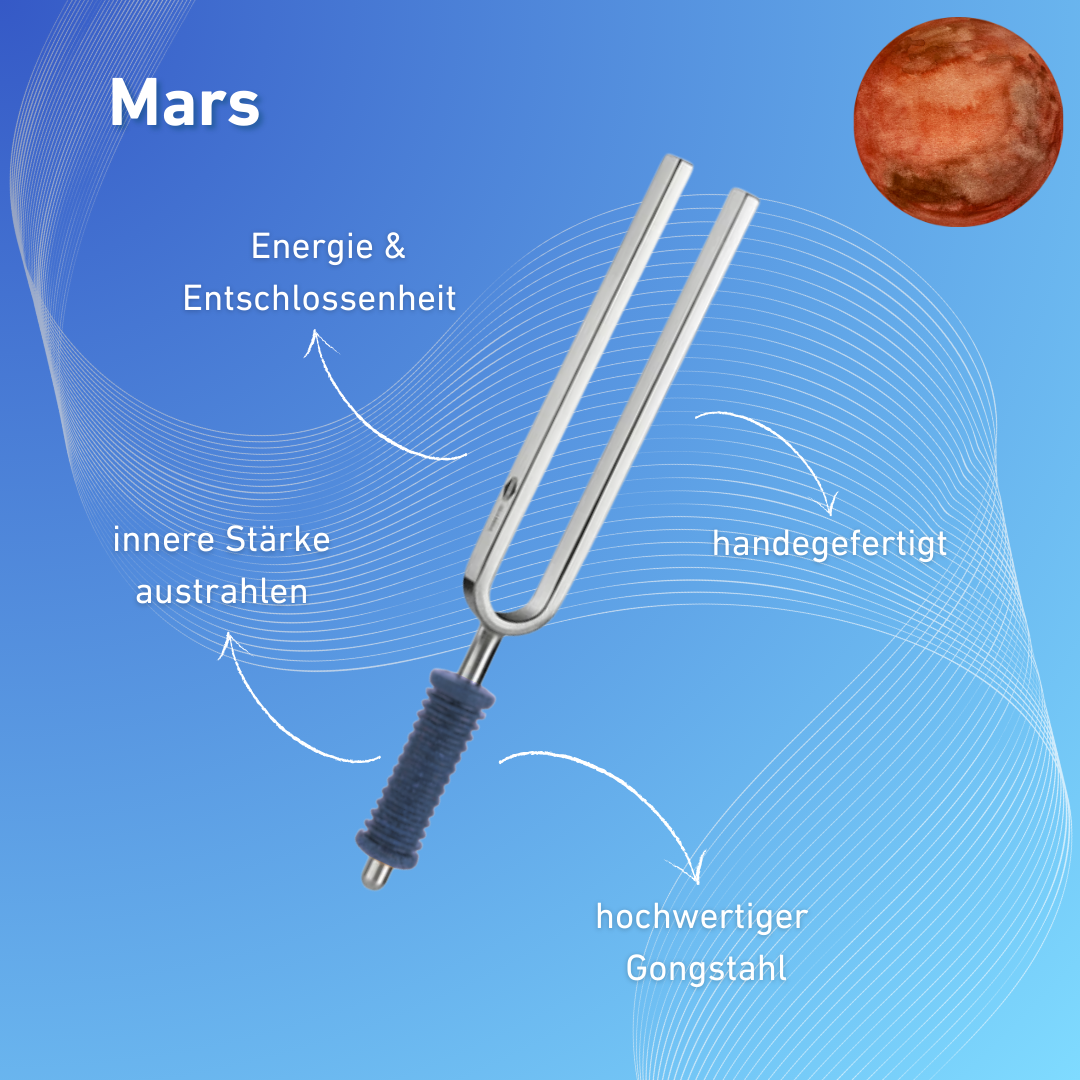 Original Barthelmes Stimmgabel Typ Wellness mit blauem Griff Mars 144,72 Hz | Art.-Nr. 220121