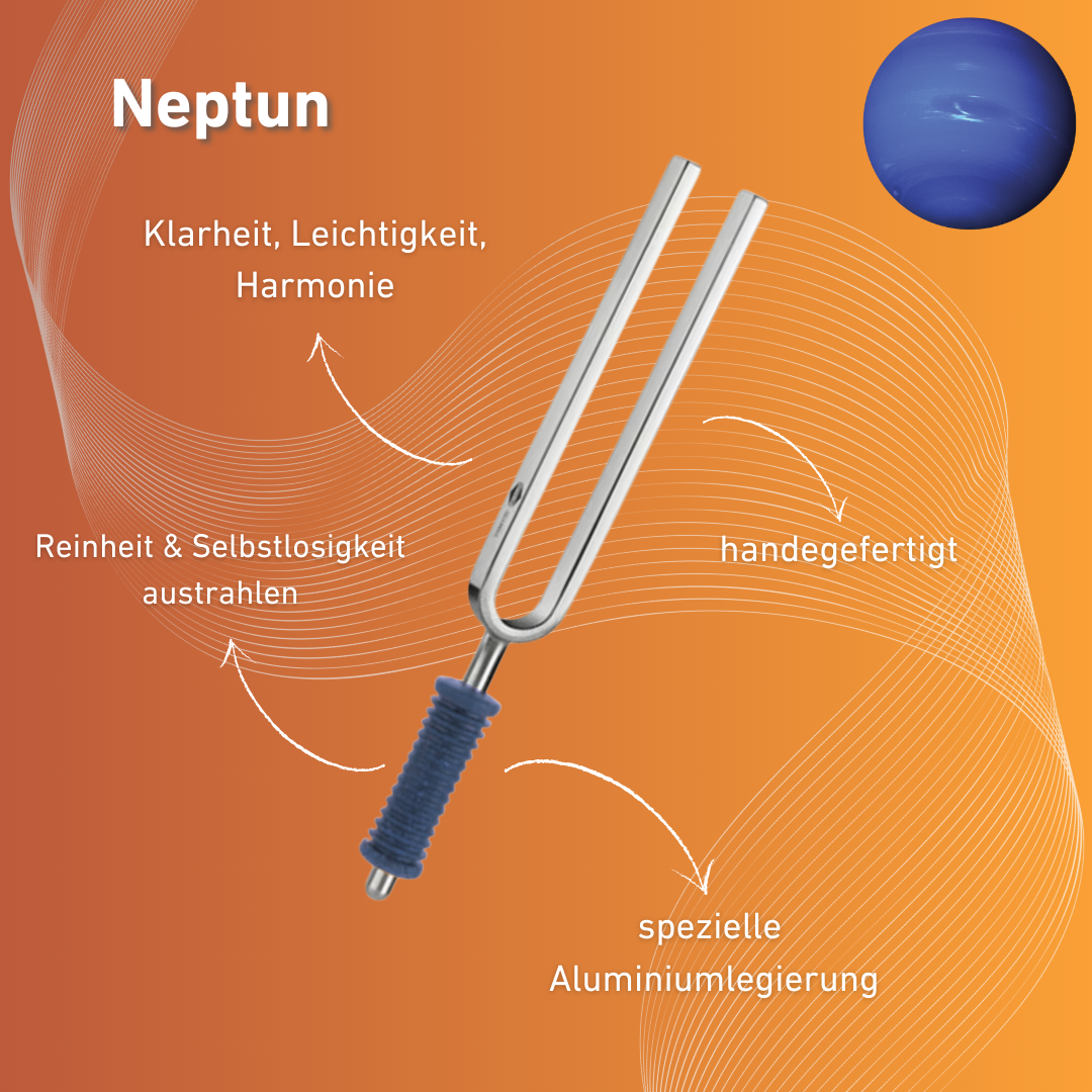 Stimmgabel Neptun Wellness mit blauem Griff 211,44 Hz | Art.-Nr. 220138