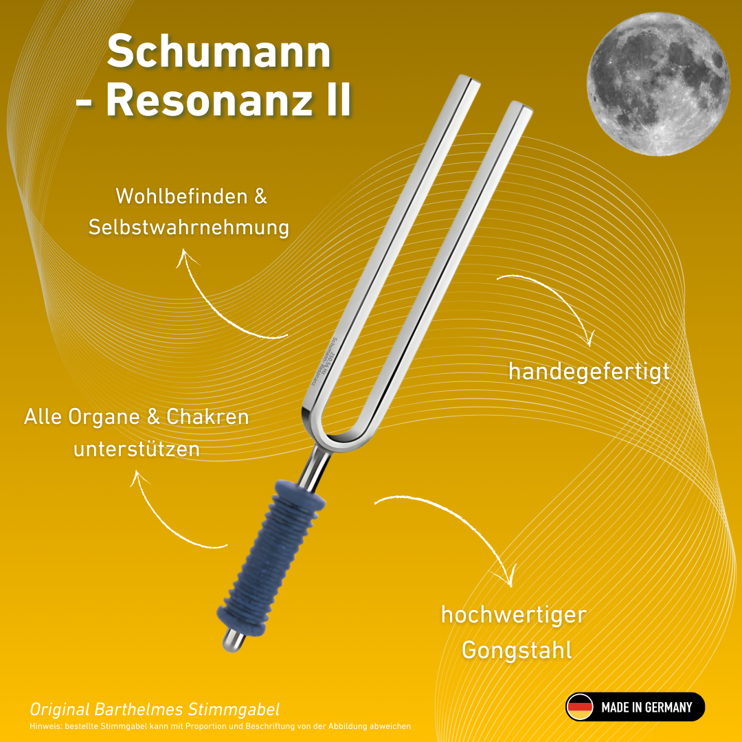 Diapason Barthelmes Schumann Resonance II Wellness original, manche bleu, 256 Hz | Réf. 220146