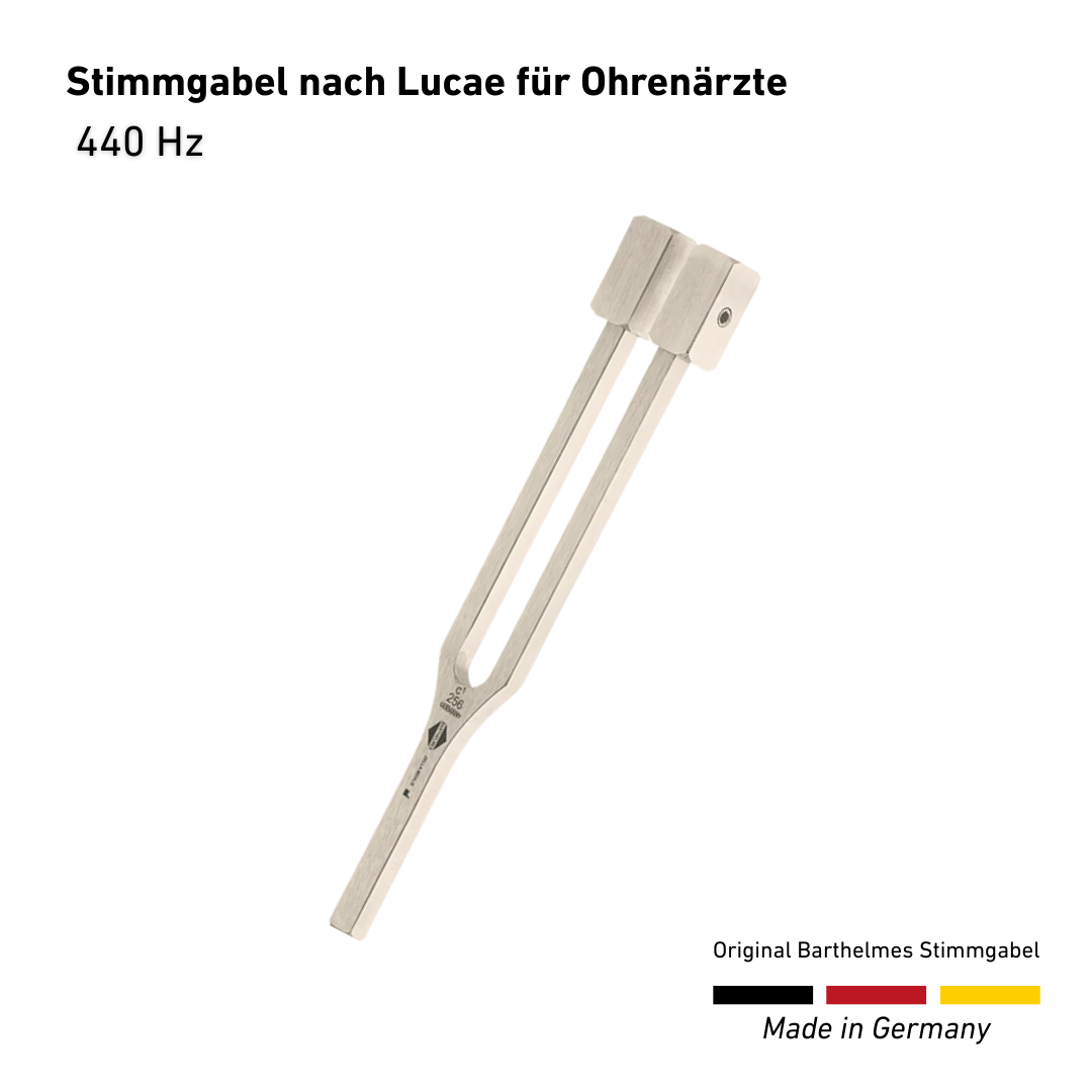 256 HZ Stimmgabel nach Hartmann mit Dämpfer für Ohrenärzte  | Art.-Nr. 110031
