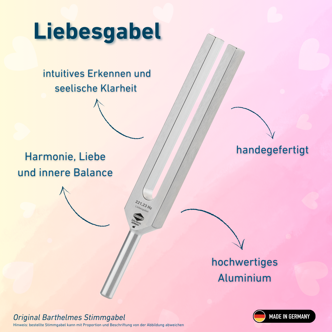 Fourchette d'amour Lightdesign 221,23 HZ | Référence KO 221-Liebe/Alu