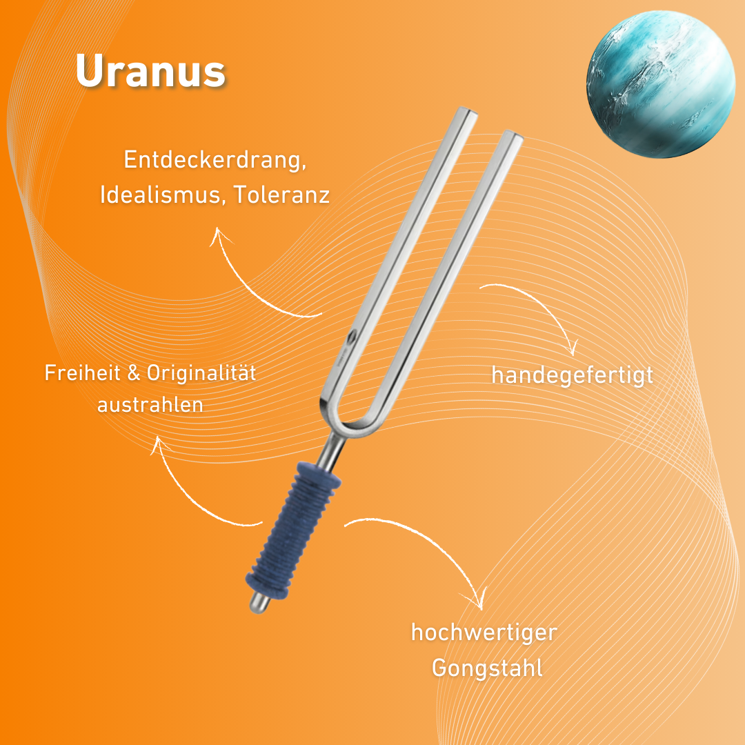Original Barthelmes Stimmgabel Uranus Wellness mit blauem Griff 207,36 HZ  | Art.-Nr. 220136