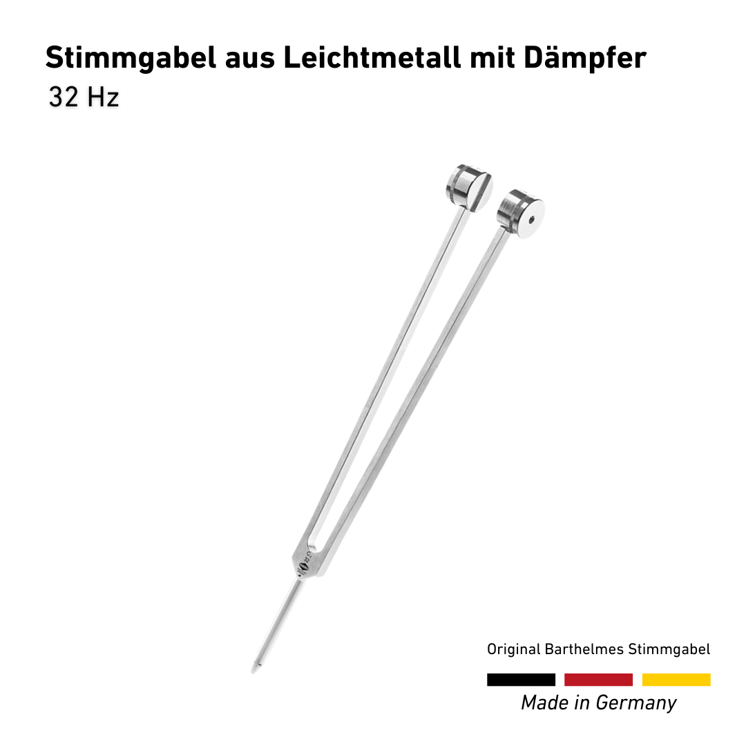 32Hz Stimmgabel aus Leichtmetall mit Dämpfer | Art.-Nr. 110016