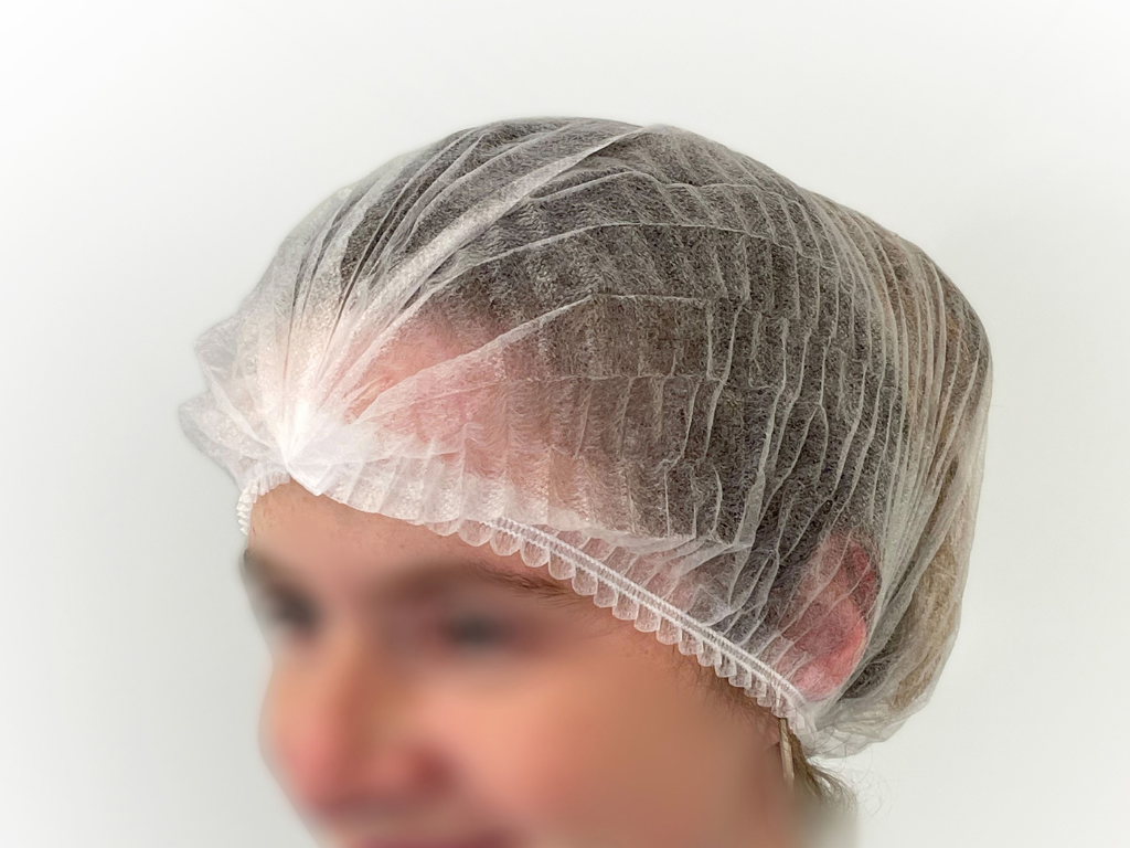 100 Stück Einweg-Klipphaube, Haarschutz,  Baretthauben, Haarnetz